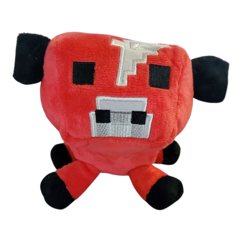 Minecraft Jazwares Baby Mooshroom Mushroom Red Cow Plush Red & Black Stuffed Toy